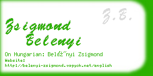 zsigmond belenyi business card